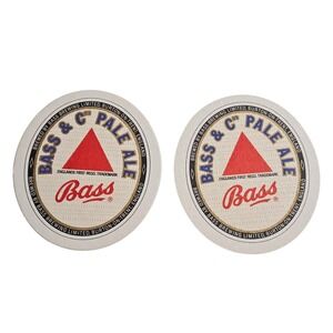 Bass & Co Pale Ale Beer Coasters - Burton On‎ Trent England - Barware Set